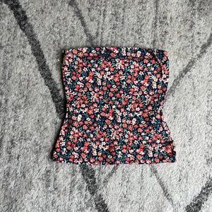 Floral Strapless Tube Top